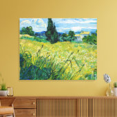 Vincent van Gogh - Green Wheat Field met Cypress Canvas Afdruk (Insitu (Woonkamer))