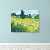 Vincent van Gogh - Green Wheat Field met Cypress Canvas Afdruk (Insitu (Houten vloer))