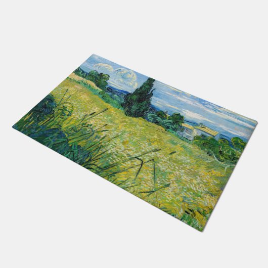 Vincent van Gogh - Green Wheat Field met Cypress Deurmat (Schuin)