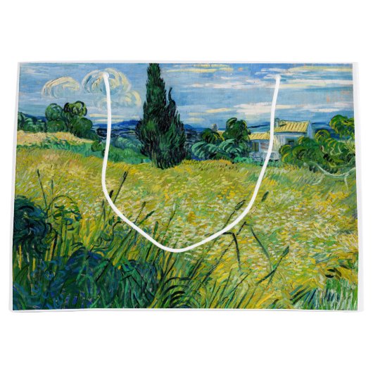 Vincent van Gogh - Green Wheat Field met Cypress Groot Cadeauzakje (Voorkant)