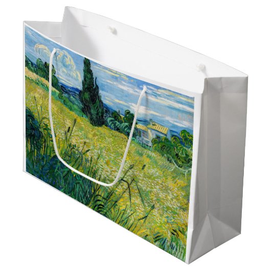 Vincent van Gogh - Green Wheat Field met Cypress Groot Cadeauzakje (Voorkant Gekanteld)