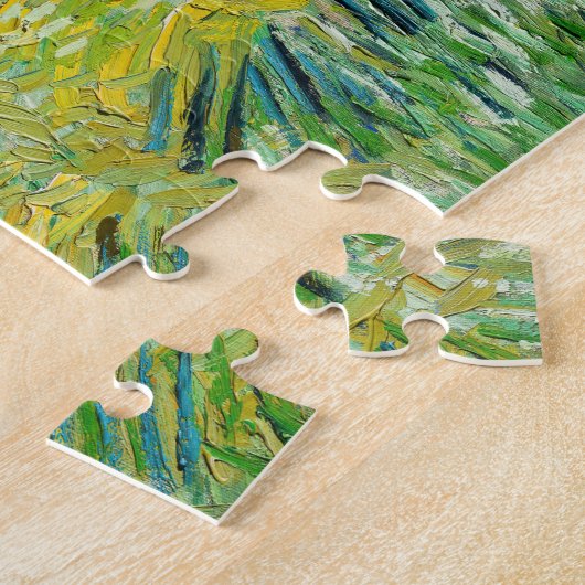 Vincent van Gogh - Green Wheat Field met Cypress Legpuzzel (Zijkant)