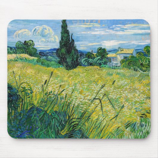 Vincent van Gogh - Green Wheat Field met Cypress Muismat (Voorkant)