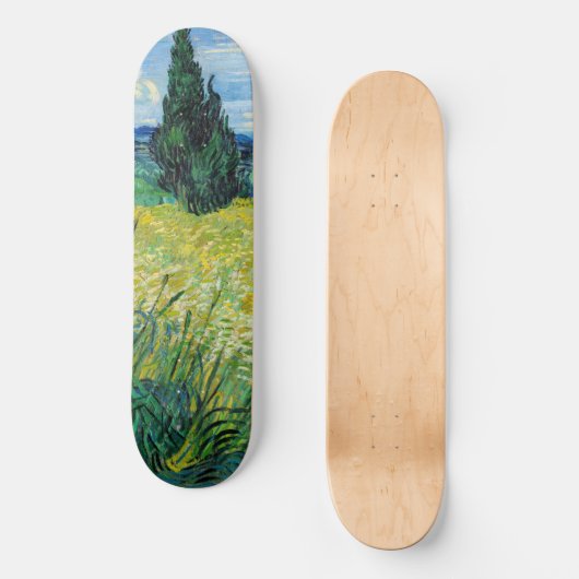 Vincent van Gogh - Green Wheat Field met Cypress Persoonlijk Skateboard (Voorkant)