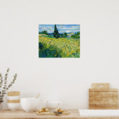 Vincent van Gogh - Green Wheat Field met Cypress Poster (Keuken)