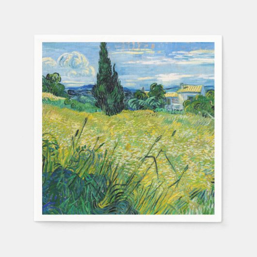 Vincent van Gogh - Green Wheat Field met Cypress Servet (Voorkant)