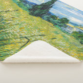Vincent van Gogh - Green Wheat Field met Cypress Sherpa Deken (3/4)
