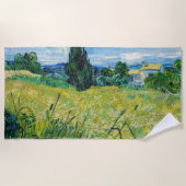 Vincent van Gogh - Green Wheat Field met Cypress Strandlaken (Voorkant)