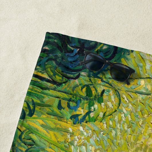 Vincent van Gogh - Green Wheat Field met Cypress Strandlaken (In situ)