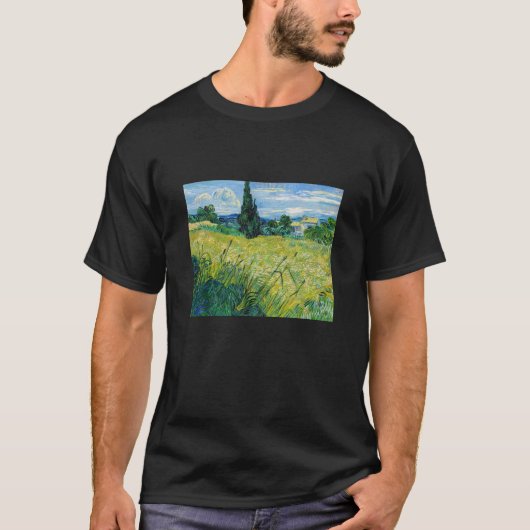 Vincent van Gogh - Green Wheat Field met Cypress T-shirt (Voorkant)