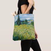 Vincent van Gogh - Green Wheat Field met Cypress Tote Bag (Dichtbij)