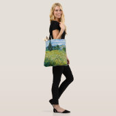 Vincent van Gogh - Green Wheat Field met Cypress Tote Bag (Op model)