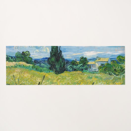 Vincent van Gogh - Green Wheat Field met Cypress Yogamat (Achterkant (horizontaal))