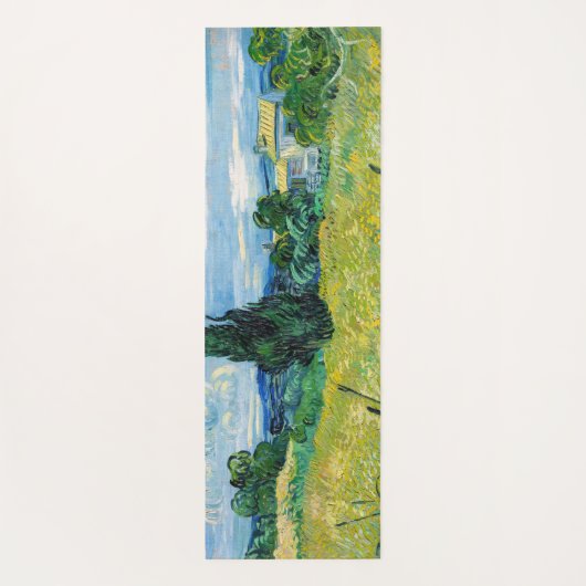 Vincent van Gogh - Green Wheat Field met Cypress Yogamat (Achterkant)