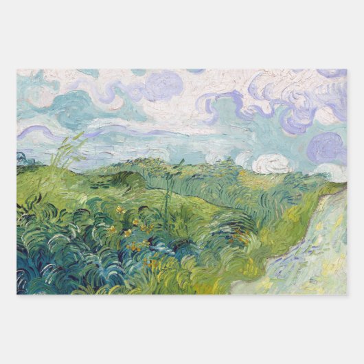Vincent van Gogh Green Wheat Fields, Auvers Poster Inpakpapier Vel (Voorkant 3)