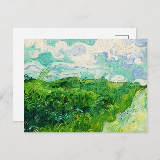 Vincent Van Gogh Green Wheat Fields Briefkaart (Voorkant / Achterkant)