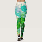 Vincent Van Gogh Green Wheat Fields Leggings (Achterkant)