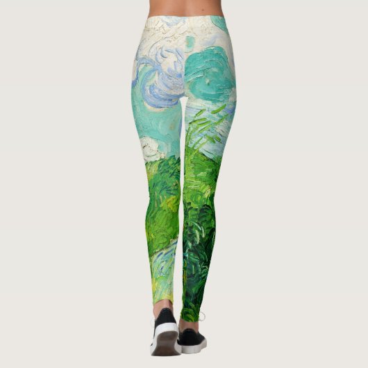  Vincent Van Gogh Green Wheat Fields Leggings (Achterkant)