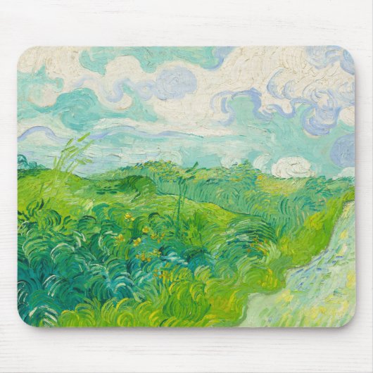Vincent Van Gogh Green Wheat Fields schilderen Muismat (Voorkant)