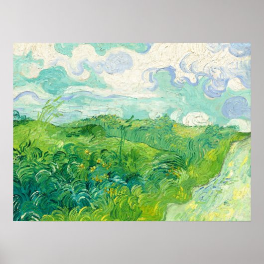 Vincent Van Gogh Green Wheatfield Poster (Voorkant)