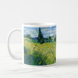 Vincent van Gogh - Groen korenveld met cipres Koffiemok