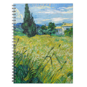 Vincent van Gogh - Groen korenveld met cipres Notitieboek