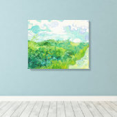 Vincent van Gogh - Groen tarweveld, Auvers Canvas Afdruk (Insitu (Houten vloer))