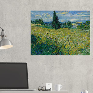 Vincent van Gogh, Groen tarweveld met cipres Folie Afdrukken