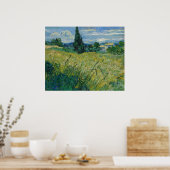 Vincent van Gogh Groen Tarweveld met Cypress Poster (Keuken)