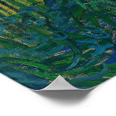 Vincent van Gogh Groen Tarweveld met Cypress Poster (Hoek)