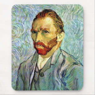 Vincent Van Gogh - Groen Zelfportret Kunstschilder Muismat