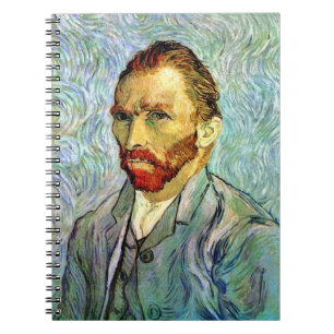 Vincent Van Gogh - Groen Zelfportret Kunstschilder Notitieboek