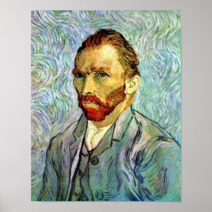 Vincent Van Gogh - Groen Zelfportret Kunstschilder Poster