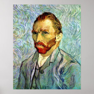 Vincent Van Gogh - Groen Zelfportret Kunstschilder Poster