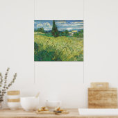 Vincent van Gogh Groene Veld Schilderij Print (Keuken)