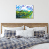 Vincent van Gogh - groene warmtevelden in auvers Canvas Afdruk (Insitu (Slaapkamer))