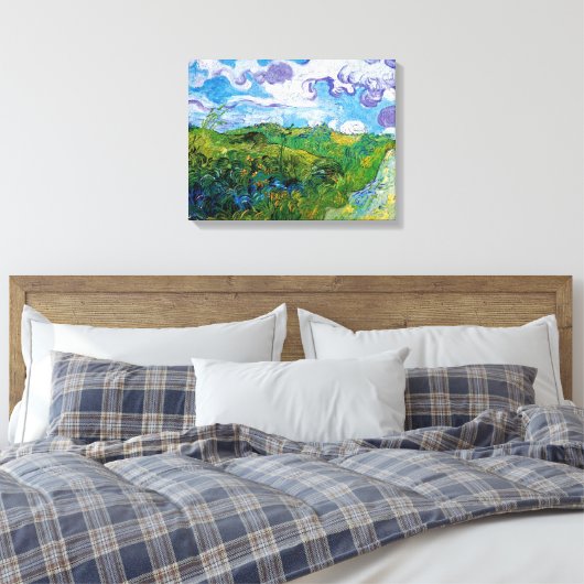 Vincent van Gogh - groene warmtevelden in auvers Canvas Afdruk (Insitu (Slaapkamer))