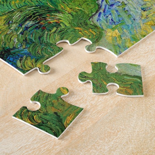Vincent van Gogh - groene warmtevelden in auvers Legpuzzel (Zijkant)
