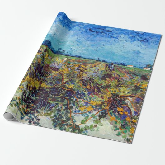 Vincent van Gogh - Groene Wijngaard Cadeaupapier (Uitgerold)