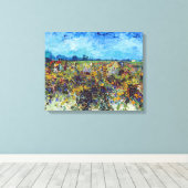Vincent van Gogh - Groene Wijngaard Canvas Afdruk (Insitu (Houten vloer))