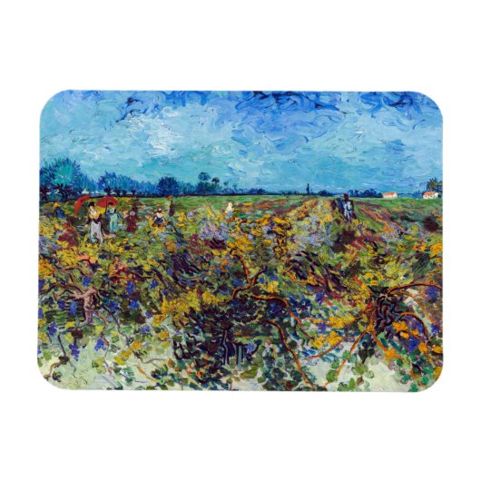 Vincent van Gogh - Groene Wijngaard Magneet (Horizontaal)