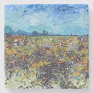 Vincent van Gogh - Groene Wijngaard Stenen Onderzetter