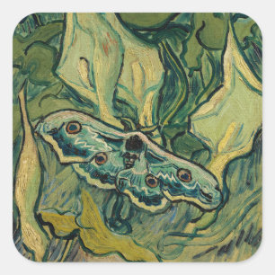 Vincent van Gogh - Groot Pauwoogje Vierkante Sticker