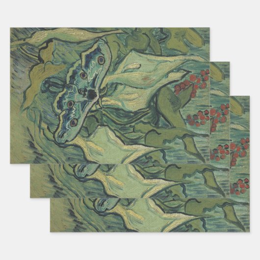 Vincent van Gogh - Grote Pauw Moth Inpakpapier Vel (Set)