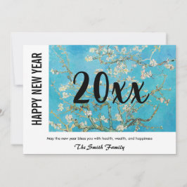 Vincent van Gogh - Happy New Year / Almond Blossom Feestdagenkaart