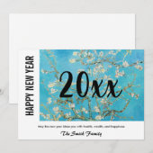 Vincent van Gogh - Happy New Year / Almond Blossom Feestdagenkaart (Voorkant / Achterkant)