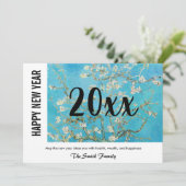 Vincent van Gogh - Happy New Year / Almond Blossom Feestdagenkaart (Staand voorkant)