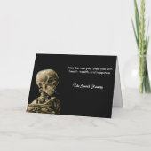 Vincent van Gogh - Happy New Year Patchwork Feestdagen Kaart (Achterkant)