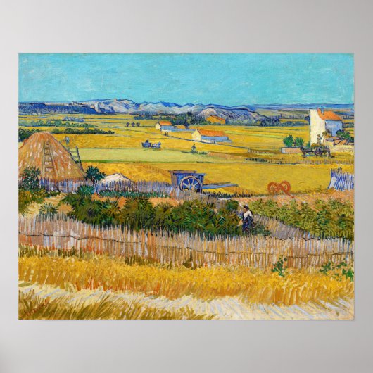 Vincent van Gogh - Harvest at La Crau Poster (Voorkant)