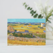 Vincent van Gogh - Harvest in La Crau Bedankkaart (Staand voorkant)